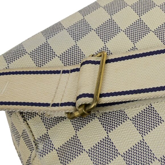 LOUIS VUITTON Naviglio Shoulder Bag Damier Azur Leather White N51189 84YH092 - Picture 9 of 15